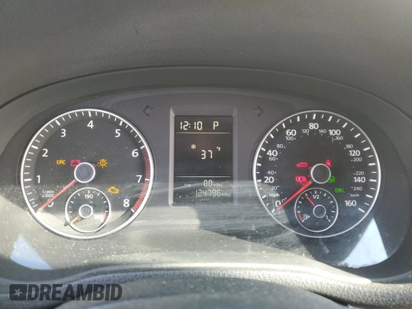 2014 Volkswagen Passat S w/Nav with VIN 1VWAP7A39EC015150, listed as a Copart auction lot 44434995 with 124,796 mi miles and Salvage Title. Bid and sale history available at carsss.com. Image 9.