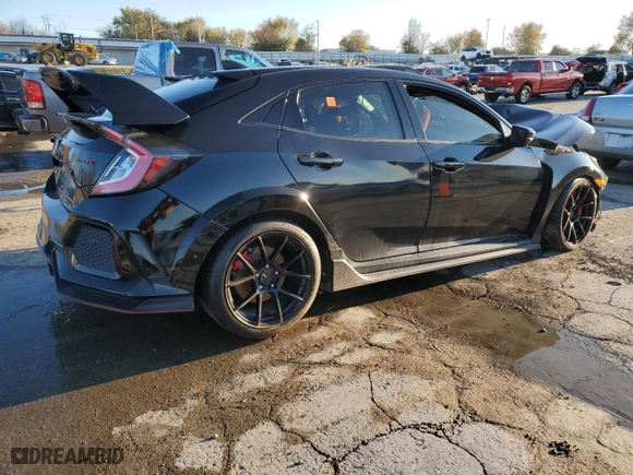 2018 Honda Civic Type R Touring with VIN SHHFK8G75JU202436, listed as a Copart auction lot 79510254 with 0 mi miles and Salvage Title. Bid and sale history available at carsss.com. Image 3.
