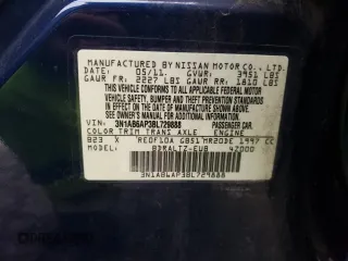 2011 Nissan Sentra S with VIN 3N1AB6AP3BL729888, listed as a Copart auction lot 48904645 with 154,034 mi miles and Clean Title. Bid and sale history available at DreamBid. Image 12.