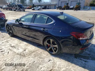 2019 Genesis G70 Dynamic with VIN KMTG34LE8KU032664, listed as a Copart auction lot 89106065 with 27,659 mi miles and Salvage Title. Bid and sale history available at DreamBid. Image 2.