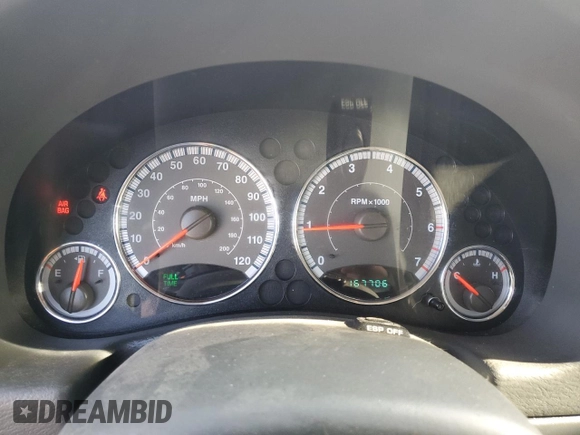 2006 Jeep Liberty Limited z VIN 1J4GL58K76W242390, wystawiony jako Copart lot #54684945 z przebiegiem 167 706 mil mil oraz Szkoda całkowita • Salvage title. Historia ofert i sprzedaży dostępna na DreamBid. Obrazek 9.