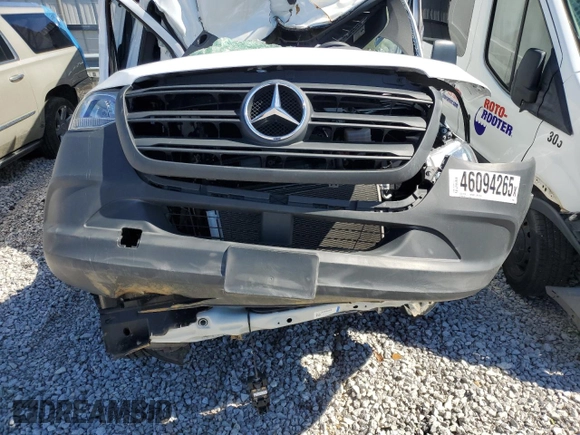 2024 Mercedes-Benz Sprinter Cargo with VIN W1Y4NDHY3RT186659, listed as a Copart auction lot 46094265 with Not Provided miles and Non Repairable. Bid and sale history available at carsss.com. Image 12.