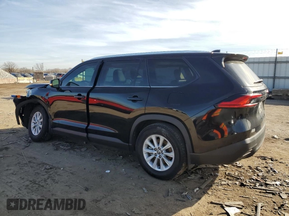 2024 Toyota Highlander XLE z VIN 5TDAAAA56RS006753, wystawiony jako Copart lot #43558345 z przebiegiem 86 961 mil mil oraz Szkoda całkowita • Salvage title. Historia ofert i sprzedaży dostępna na DreamBid. Obrazek 2.