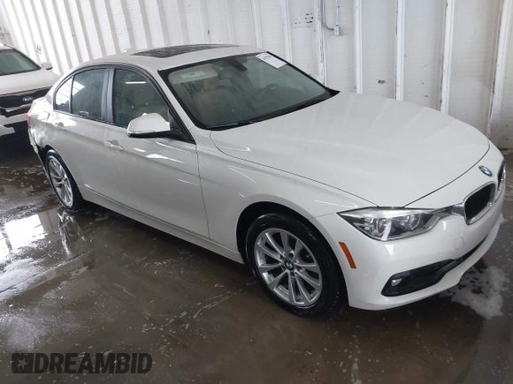 2018 BMW 3 Series 320i with VIN WBA8A9C57JAH13937, listed as a IAAI auction lot 41979917 with 268,115 mi miles. Bid and sale history available at carsss.com. Image 1.