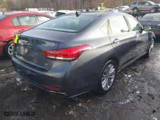 2017 Genesis G80 3.8L with VIN KMHGN4JE9HU172027, listed as a IAAI auction lot 41283091 with 169,015 mi miles. Bid and sale history available at carsss.com. Image 4.