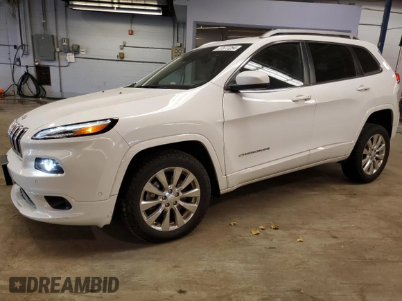 2018 Jeep Cherokee Overland with VIN 1C4PJMJX5JD558242, listed as a Copart auction lot 77577254 with 55,440 mi miles and Salvage Title. Bid and sale history available at carsss.com. Image 1.