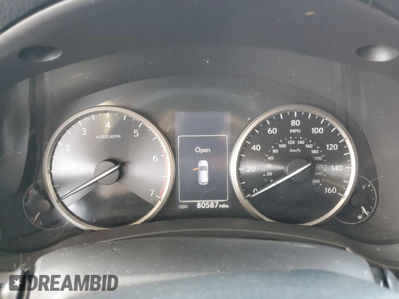 2017 Lexus NX 200t with VIN JTJYARBZ4H2055628, listed as a Copart auction lot 56009055 with 80,587 mi miles and Salvage Title. Bid and sale history available at DreamBid. Image 9.