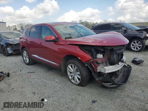 2020 Acura RDX with VIN 5J8TC2H36LL025049, listed as a Copart auction lot 51838975 with 0 mi miles and Salvage Title. Bid and sale history available at carsss.com. Image 4.
