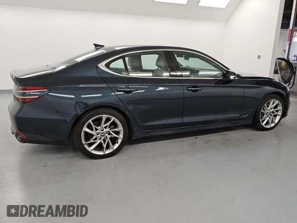2022 Genesis G70 2.0T with VIN KMTG34TA1NU094229, listed as a Copart auction lot 52890445 with 96,667 mi miles and Clean Title. Bid and sale history available at DreamBid. Image 3.