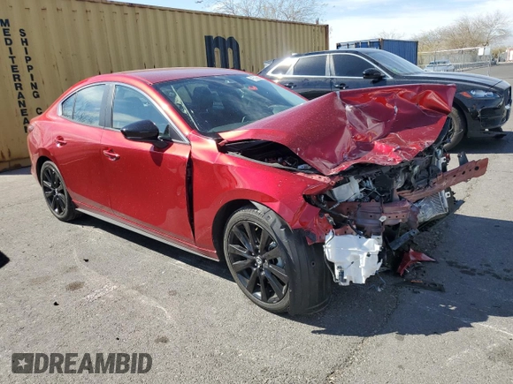 2024 Mazda 3 S Select Sport with VIN 3MZBPABM4RM413041, listed as a Copart auction lot 50608785 with 19,302 mi miles and Salvage Title. Bid and sale history available at DreamBid. Image 4.
