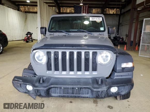 2020 Jeep Wrangler Unlimited Black and Tan with VIN 1C4HJXDG9LW331418, listed as a Copart auction lot 56414765 with 125,339 mi miles and Salvage title. Bid and sale history available at DreamBid. Image 5.