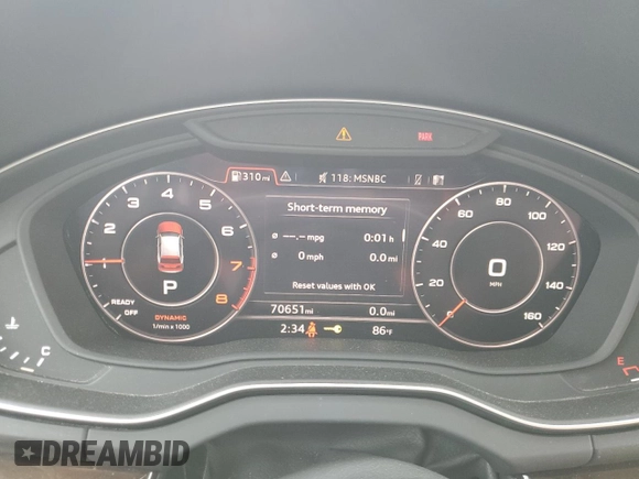 2018 Audi Q5 Premium z VIN WA1ANAFY2J2207174, wystawiony jako Copart lot #60834425 z przebiegiem 70 651 mil mil oraz Szkoda całkowita • Salvage title. Historia ofert i sprzedaży dostępna na DreamBid. Obrazek 9.