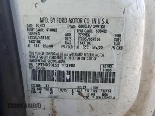 2003 Ford Super Duty F-250 XL with VIN 1FTNX20L53EB13988, listed as a Copart auction lot 73785244 with 227,681 mi miles and Salvage Title. Bid and sale history available at carsss.com. Image 12.