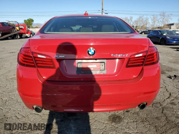2014 BMW 5 Series 535i xDrive with VIN WBA5B3C5XED535908, listed as a Copart auction lot 47053305 with 78,205 mi miles and Salvage Title. Bid and sale history available at carsss.com. Image 6.