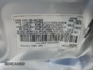 2005 Mitsubishi Outlander LS with VIN JA4LZ31F75U045373, listed as a Copart auction lot 68428764 with 158,960 mi miles and Salvage Title. Bid and sale history available at carsss.com. Image 13.