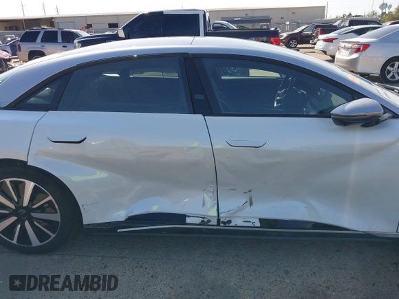 2022 Lucid Air Grand Touring with VIN 50EA1GBA5NA001268, listed as a IAAI auction lot 41866289 with 7,498 mi miles. Bid and sale history available at carsss.com. Image 6.