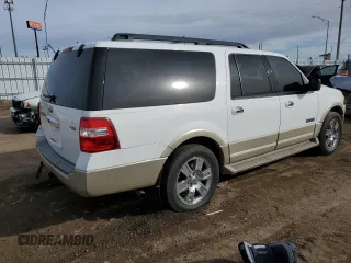 2007 Ford Expedition Max Eddie Bauer with VIN 1FMFK18577LA24715, listed as a Copart auction lot 46922925 with 142,205 mi miles and Salvage Title. Bid and sale history available at DreamBid. Image 3.