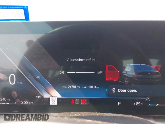 2023 BMW 3 Series 330i with VIN 3MW69FF09P8D39007, listed as a IAAI auction lot 42071643 with 24,781 mi miles and . Bid and sale history available at DreamBid. Image 7.