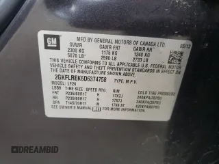 2013 GMC Terrain SLE z VIN 2GKFLREK6D6374758, wystawiony jako Copart lot #57327185 z przebiegiem 82 577 mil mil oraz Szkoda całkowita • Salvage title. Historia ofert i sprzedaży dostępna na DreamBid. Obrazek 13.