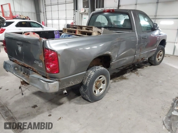 2007 Dodge Ram 2500 ST with VIN 3D7KS26D17G821158, listed as a IAAI auction lot 41595670 with 128,976 mi miles. Bid and sale history available at carsss.com. Image 4.