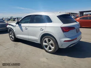 2021 Audi Q5 Premium Plus with VIN WA1BAAFYXM2067329, listed as a Copart auction lot 48824445 with 21,210 mi miles and Salvage Title. Bid and sale history available at carsss.com. Image 2.