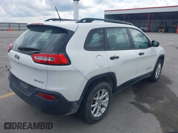 2015 Jeep Cherokee Sport z VIN 1C4PJMAB6FW773872, wystawiony jako IAAI lot #42376516 z przebiegiem 135 209 mil mil oraz . Historia ofert i sprzedaży dostępna na DreamBid. Obrazek 4.