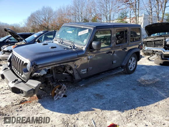 2019 Jeep Wrangler Unlimited Sport with VIN 1C4HJXDG4KW617918, listed as a Copart auction lot 81230004 with 55,621 mi miles and Non repairable. Bid and sale history available at DreamBid. Image 1.