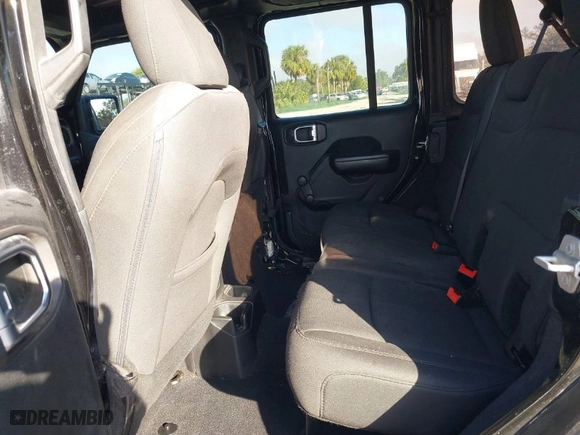 2018 Jeep Wrangler Unlimited Sport S with VIN 1C4HJXDG9JW159307, listed as a IAAI auction lot 41142193 with 57,185 mi miles. Bid and sale history available at carsss.com. Image 8.