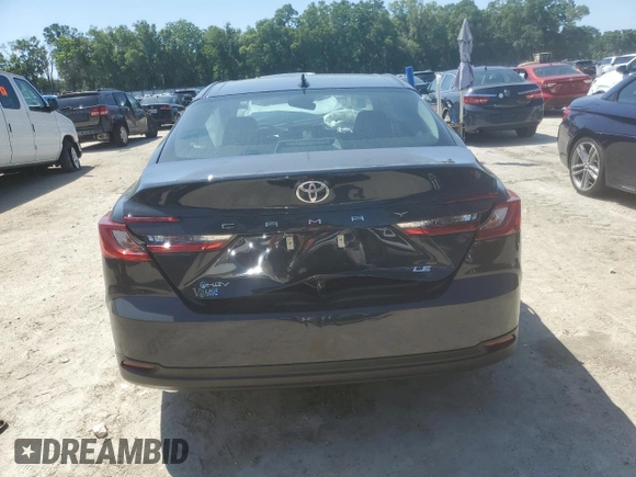2025 Toyota Camry LE with VIN 4T1DAACK2SU506471, listed as a Copart auction lot 52169905 with 9,574 mi miles and Non Repairable. Bid and sale history available at carsss.com. Image 6.