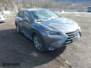 2015 Lexus NX 300h with VIN JTJBJRBZ1F2018555, listed as a IAAI auction lot 41528256 with 115,169 mi miles. Bid and sale history available at carsss.com. Image 1.