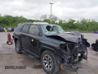 2021 Toyota 4Runner TRD Off Road Premium with VIN JTERU5JRXM5883079, listed as a IAAI auction lot 42041808 with Not provided miles and . Bid and sale history available at DreamBid. Image 1.