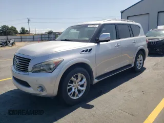 2012 Infiniti QX56 7-passenger z VIN JN8AZ2NE8C9018843, wystawiony jako Copart lot #59578865 z przebiegiem 147 128 mil mil oraz Czysty tytuł • Clean title. Historia ofert i sprzedaży dostępna na DreamBid. Obrazek 1.