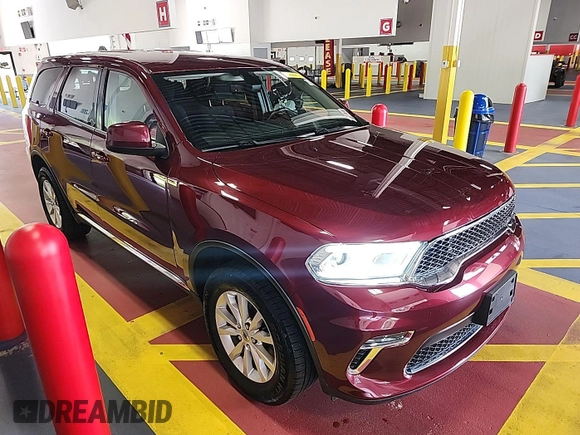 2021 Dodge Durango SXT Plus with VIN 1C4RDJAGXMC864510, listed as a IAAI auction lot 42569697 with 90,206 mi miles and . Bid and sale history available at DreamBid. Image 1.
