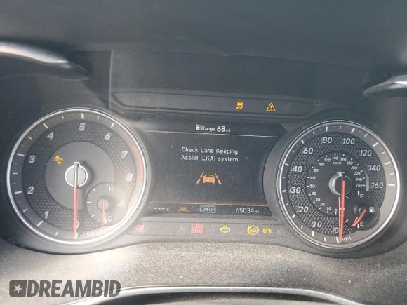 2020 Genesis G70 2.0T with VIN KMTG34LA9LU046717, listed as a Copart auction lot 45105765 with 65,034 mi miles and Non repairable. Bid and sale history available at DreamBid. Image 9.