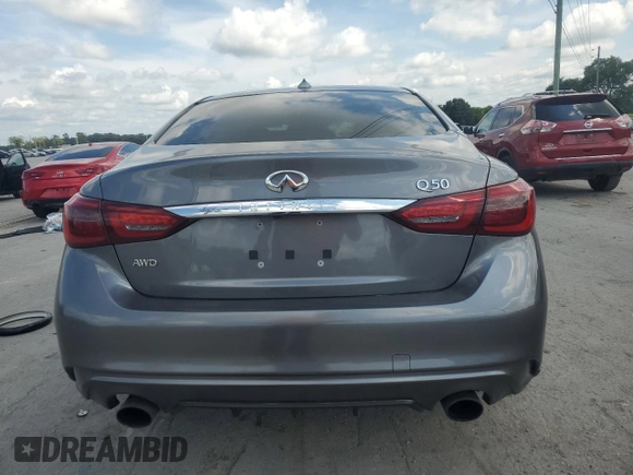 2018 Infiniti Q50 Luxe with VIN JN1EV7AR2JM610413, listed as a Copart auction lot 65222265 with 111,670 mi miles and Clean title. Bid and sale history available at DreamBid. Image 6.