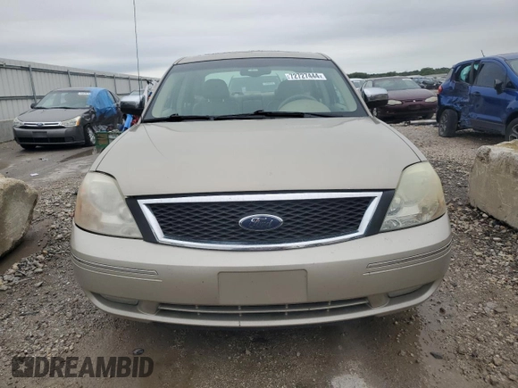 2005 Ford Five Hundred Limited with VIN 1FAFP28135G186278, listed as a Copart auction lot 72727444 with 0 mi miles and Salvage Title. Bid and sale history available at carsss.com. Image 5.