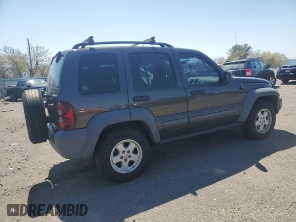 2005 Jeep Liberty Sport with VIN 1J4GL48KX5W602969, listed as a Copart auction lot 53371155 with 134,441 mi miles and Salvage Title. Bid and sale history available at DreamBid. Image 3.