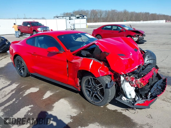 2022 Ford Mustang EcoBoost with VIN 1FA6P8TH1N5126504, listed as a IAAI auction lot 41850458 with 13,826 mi miles and . Bid and sale history available at DreamBid. Image 1.
