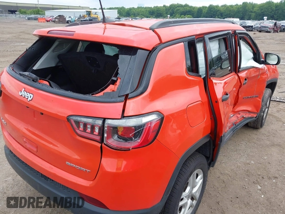 2017 Jeep Compass Sport z VIN 3C4NJDABXHT624087, wystawiony jako IAAI lot #42592951 z przebiegiem Nie podano mil oraz . Historia ofert i sprzedaży dostępna na DreamBid. Obrazek 6.