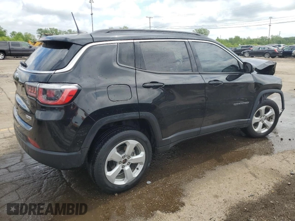2019 Jeep Compass Latitude z VIN 3C4NJDBB5KT596835, wystawiony jako Copart lot #58706825 z przebiegiem 169 320 mil mil oraz Szkoda całkowita • Salvage title. Historia ofert i sprzedaży dostępna na DreamBid. Obrazek 3.