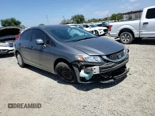 2013 Honda Civic LX with VIN 19XFB2F58DE243846, listed as a Copart auction lot 54093965 with 83,537 mi miles and Salvage Title. Bid and sale history available at DreamBid. Image 14.
