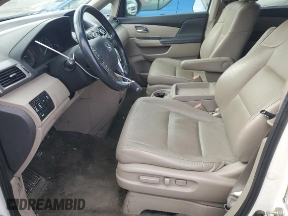 2017 Honda Odyssey EX-L with VIN 5FNRL5H68HB024712, listed as a Copart auction lot 46572565 with 104,917 mi miles and Salvage Title. Bid and sale history available at DreamBid. Image 7.