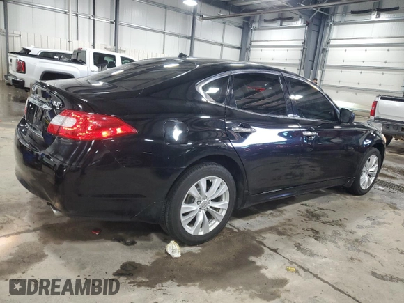 2011 Infiniti M37 with VIN JN1BY1AR1BM371915, listed as a Copart auction lot 48569425 with 162,303 mi miles and Salvage Title. Bid and sale history available at carsss.com. Image 3.