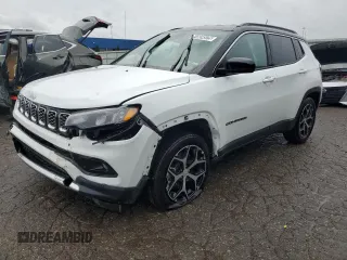 2024 Jeep Compass Limited z VIN 3C4NJDCN1RT145212, wystawiony jako Copart lot #61824575 z przebiegiem 34 222 mil mil oraz Czysty tytuł • Clean title. Historia ofert i sprzedaży dostępna na DreamBid. Obrazek 1.