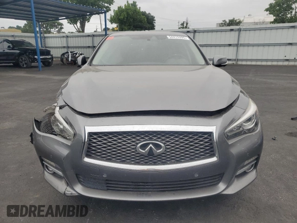 2014 Infiniti Q50 Hybrid Premium with VIN JN1AV7APXEM692295, listed as a Copart auction lot 54415395 with Not provided miles and Salvage title. Bid and sale history available at DreamBid. Image 5.