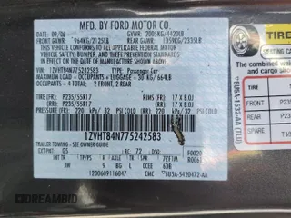 2007 Ford Mustang Deluxe with VIN 1ZVHT84N775242583, listed as a Copart auction lot 51477205 with Not Provided miles and Salvage Title. Bid and sale history available at carsss.com. Image 14.