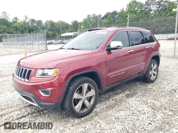 2014 Jeep Grand Cherokee Limited with VIN 1C4RJFBG1EC102219, listed as a Copart auction lot 56845045 with 253,280 mi miles and Salvage title. Bid and sale history available at DreamBid. Image 1.