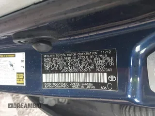 2013 Toyota Prius One with VIN JTDKN3DU5D1633618, listed as a IAAI auction lot 42125827 with 300,000 mi miles. Bid and sale history available at carsss.com. Image 9.