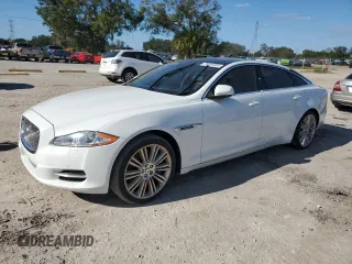 2013 Jaguar XJ Supercharged with VIN SAJWA2GE3DMV45811, listed as a Copart auction lot 76585864 with 53,570 mi miles and Salvage title. Bid and sale history available at DreamBid. Image 1.