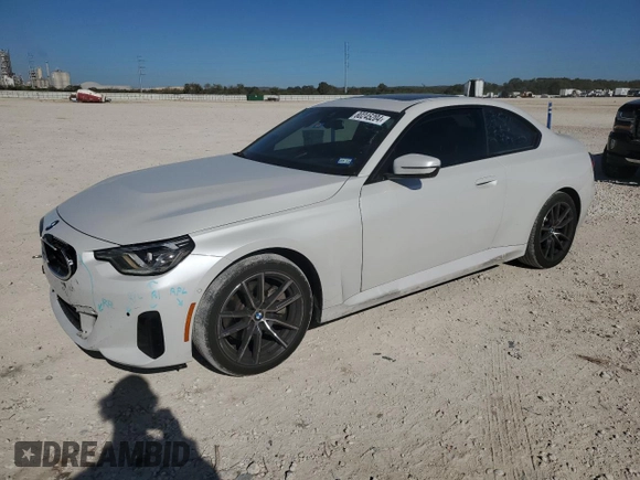 2023 BMW 2 Series 230i xDrive with VIN 3MW33CM07P8D21577, listed as a Copart auction lot 80245204 with 27,606 mi miles and Salvage Title. Bid and sale history available at carsss.com. Image 1.